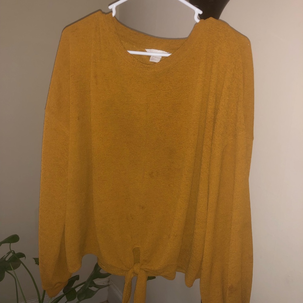 Marigold colored tie top
